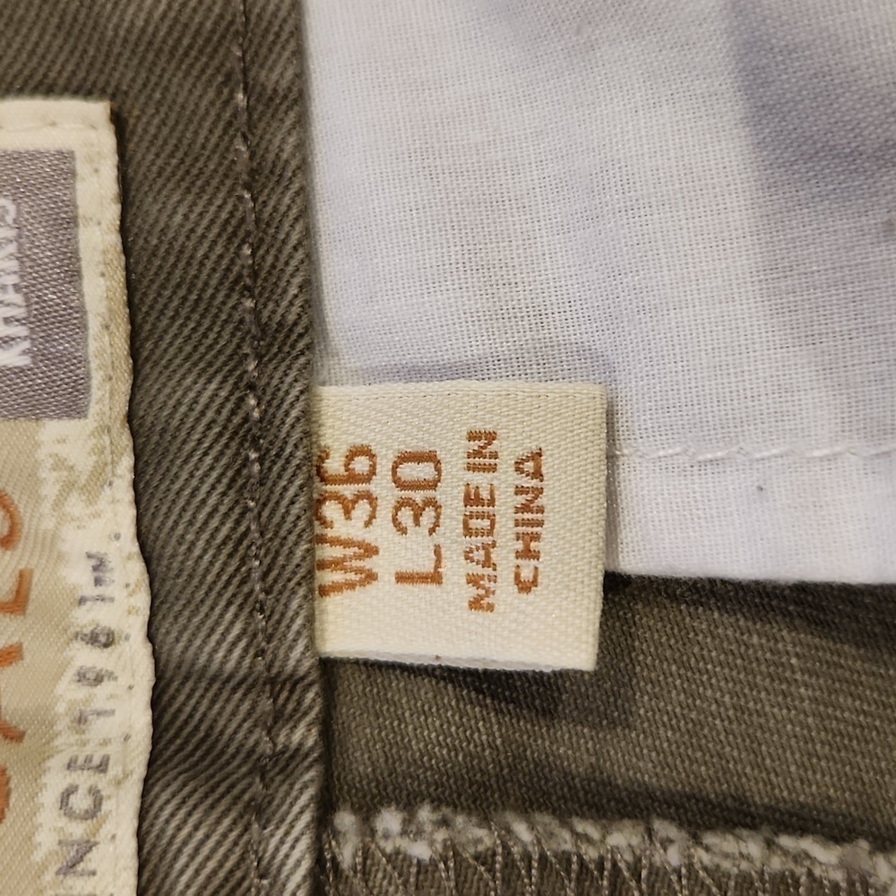 Cabela's Casuals Olive Green 36×30 Aged Khakis Pants - Picture 7 of 9